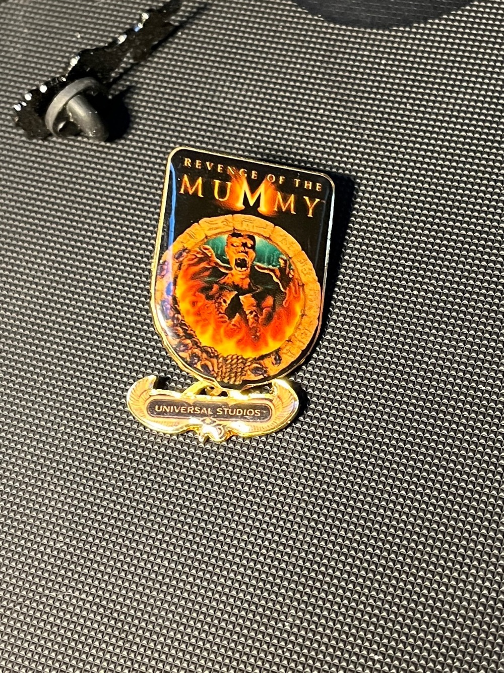 Universal Revenge of the Mummy Enamel Pin - Black & Gold with Orange Accent